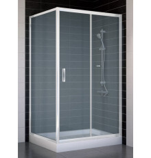 Душевой уголок Vegas Glass ZP+ZPV 100*90 01 10 стекло сатин, 100x90, прямоугольный, двери раздвижные