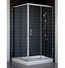 Душевой уголок Vegas Glass ZP+ZPV 100*100 08 01 стекло прозрачное, 100x100, квадратный, двери раздвижные