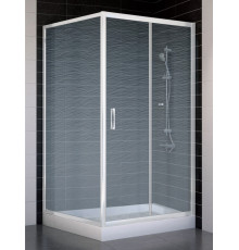 Душевой уголок Vegas Glass ZP+ZPV 100*100 01 02 стекло шиншилла, 100x100, квадратный, двери раздвижные