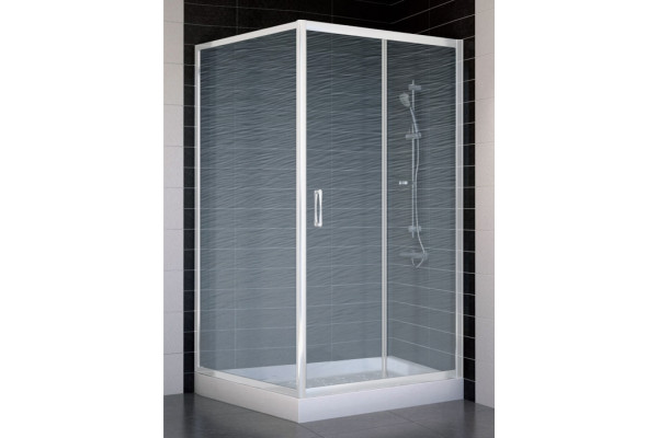 Душевой уголок Vegas Glass ZP+ZPV 100*100 01 02 стекло шиншилла, 100x100, квадратный, двери раздвижные