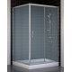 Душевой уголок Vegas Glass ZP+ZPV 110*100 07 10 стекло сатин, 110x100, прямоугольный, двери раздвижные