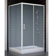 Душевой уголок Vegas Glass ZP+ZPV 110*100 01 02 стекло шиншилла, 110x100, прямоугольный, двери раздвижные