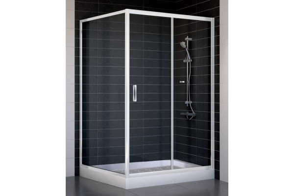 Душевой уголок Vegas Glass ZP+ZPV 120*100 01 01 стекло прозрачное, 120x100, прямоугольный, двери раздвижные