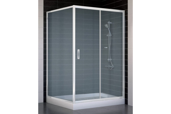 Душевой уголок Vegas Glass ZP+ZPV 120*100 01 10 стекло сатин, 120x100, прямоугольный, двери раздвижные