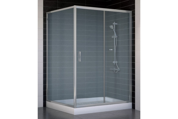 Душевой уголок Vegas Glass ZP+ZPV 130*100 07 10 стекло сатин, 130x100, прямоугольный, двери раздвижные