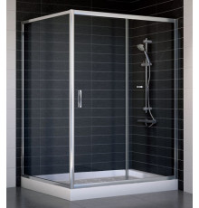 Душевой уголок Vegas Glass ZP+ZPV 140*100 08 01 стекло прозрачное, 140x100, прямоугольный, двери раздвижные