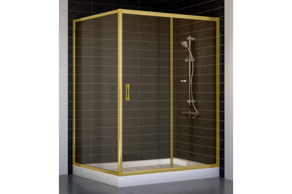 Душевой уголок Vegas Glass ZP+ZPV 140*100 09 05 стекло бронза, 140x100, прямоугольный, двери раздвижные