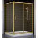 Душевой уголок Vegas Glass ZP+ZPV 140*100 09 05 стекло бронза, 140x100, прямоугольный, двери раздвижные