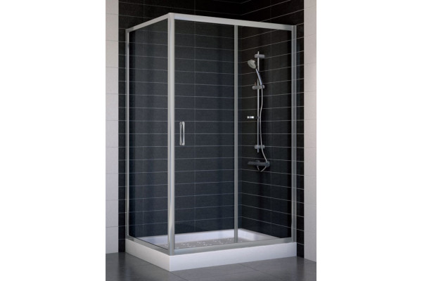 Душевой уголок Vegas Glass ZP+ZPV 110*80 07 01 стекло прозрачное, 110x80, прямоугольный, двери раздвижные