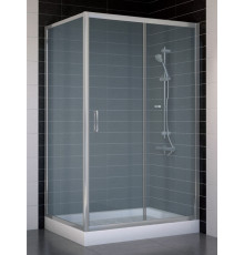 Душевой уголок Vegas Glass ZP+ZPV 110*80 07 10 стекло сатин, 110x80, прямоугольный, двери раздвижные