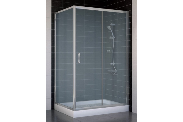 Душевой уголок Vegas Glass ZP+ZPV 110*80 07 10 стекло сатин, 110x80, прямоугольный, двери раздвижные
