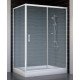 Душевой уголок Vegas Glass ZP+ZPV 130*80 01 02 стекло шиншилла, 130x80, прямоугольный, двери раздвижные