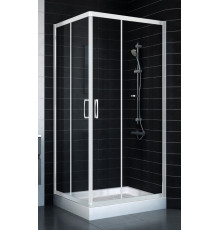 Душевой уголок Vegas Glass ZA-F 80*90 01 01 стекло прозрачное, 80x90, прямоугольный, двери раздвижные