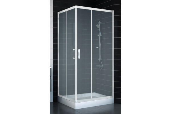 Душевой уголок Vegas Glass ZA-F 80*90 01 04 стекло сатин, 80x90, прямоугольный, двери раздвижные