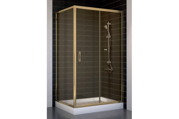 Душевой уголок Vegas Glass ZP+ZPV 100*80 05 05 стекло бронза, 100x80, прямоугольный, двери раздвижные