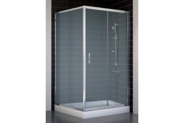 Душевой уголок Vegas Glass ZP+ZPV 100*100 08 10 стекло сатин, 100x100, квадратный, двери раздвижные