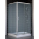 Душевой уголок Vegas Glass ZP+ZPV 100*100 08 10 стекло сатин, 100x100, квадратный, двери раздвижные