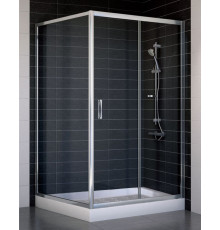 Душевой уголок Vegas Glass ZP+ZPV 110*100 08 01 стекло прозрачное, 110x100, прямоугольный, двери раздвижные