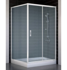 Душевой уголок Vegas Glass ZP+ZPV 110*100 01 10 стекло сатин, 110x100, прямоугольный, двери раздвижные