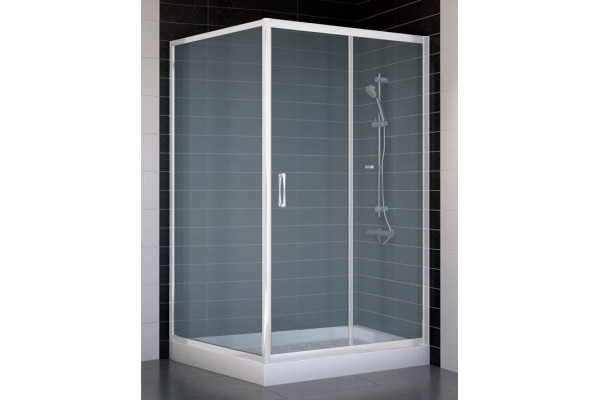 Душевой уголок Vegas Glass ZP+ZPV 110*100 01 10 стекло сатин, 110x100, прямоугольный, двери раздвижные