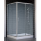 Душевой уголок Vegas Glass ZP+ZPV 110*100 07 02 стекло шиншилла, 110x100, прямоугольный, двери раздвижные