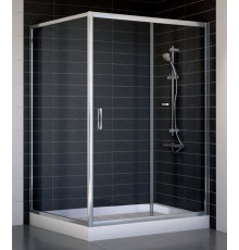 Душевой уголок Vegas Glass ZP+ZPV 130*100 08 01 стекло прозрачное, 130x100, прямоугольный, двери раздвижные