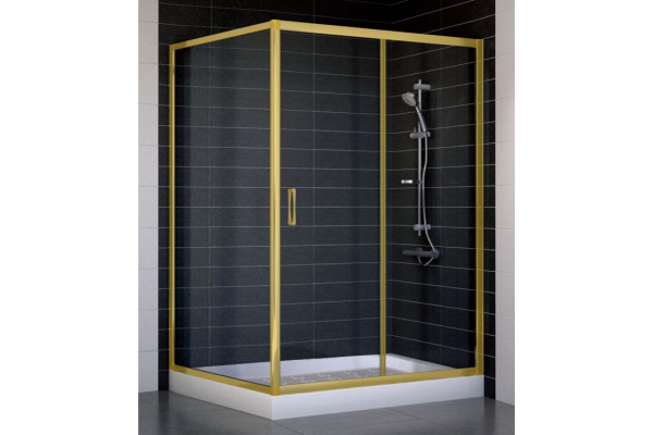Душевой уголок Vegas Glass ZP+ZPV 130*100 09 01 стекло прозрачное, 130x100, прямоугольный, двери раздвижные