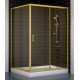 Душевой уголок Vegas Glass ZP+ZPV 130*100 09 05 стекло бронза, 130x100, прямоугольный, двери раздвижные