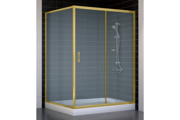 Душевой уголок Vegas Glass ZP+ZPV 140*100 09 10 стекло сатин, 140x100, прямоугольный, двери раздвижные