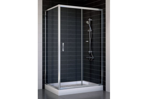 Душевой уголок Vegas Glass ZP+ZPV 110*70 08 01 стекло прозрачное, 110x70, прямоугольный, двери раздвижные