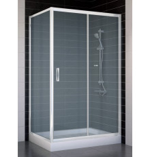 Душевой уголок Vegas Glass ZP+ZPV 110*70 01 10 стекло сатин, 110x70, прямоугольный, двери раздвижные