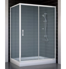 Душевой уголок Vegas Glass ZP+ZPV 130*70 01 10 стекло сатин, 130x70, прямоугольный, двери раздвижные