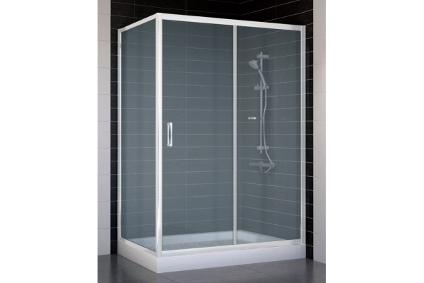 Душевой уголок Vegas Glass ZP+ZPV 130*70 01 10 стекло сатин, 130x70, прямоугольный, двери раздвижные