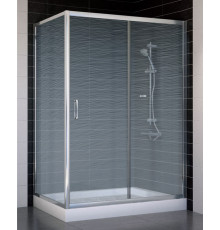 Душевой уголок Vegas Glass ZP+ZPV 130*70 08 02 стекло шиншилла, 130x70, прямоугольный, двери раздвижные