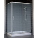 Душевой уголок Vegas Glass ZP+ZPV 130*70 08 02 стекло шиншилла, 130x70, прямоугольный, двери раздвижные