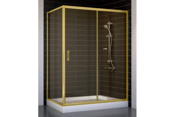 Душевой уголок Vegas Glass ZP+ZPV 140*70 09 05 стекло бронза, 140x70, прямоугольный, двери раздвижные