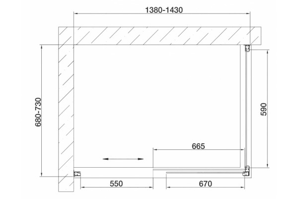 Душевой уголок Vegas Glass ZP+ZPV 140*70 09 05 стекло бронза, 140x70, прямоугольный, двери раздвижные