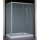 Душевой уголок Vegas Glass ZP+ZPV 140*70 07 10 стекло сатин, 140x70, прямоугольный, двери раздвижные