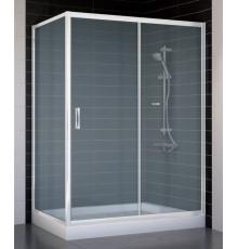 Душевой уголок Vegas Glass ZP+ZPV 140*70 01 10 стекло сатин, 140x70, прямоугольный, двери раздвижные