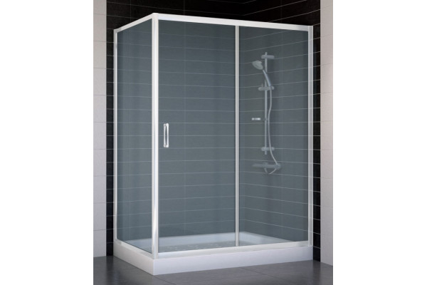 Душевой уголок Vegas Glass ZP+ZPV 140*70 01 10 стекло сатин, 140x70, прямоугольный, двери раздвижные