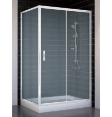 Душевой уголок Vegas Glass ZP+ZPV 110*80 01 10 стекло сатин, 110x80, прямоугольный, двери раздвижные
