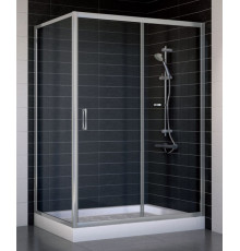 Душевой уголок Vegas Glass ZP+ZPV 130*80 07 01 стекло прозрачное, 130x80, прямоугольный, двери раздвижные