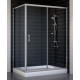 Душевой уголок Vegas Glass ZP+ZPV 130*80 07 01 стекло прозрачное, 130x80, прямоугольный, двери раздвижные