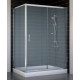 Душевой уголок Vegas Glass ZP+ZPV 130*80 08 10 стекло сатин, 130x80, прямоугольный, двери раздвижные