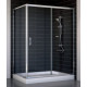Душевой уголок Vegas Glass ZP+ZPV 140*80 08 01 стекло прозрачное, 140x80, прямоугольный, двери раздвижные