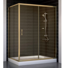 Душевой уголок Vegas Glass ZP+ZPV 140*80 05 05 стекло бронза, 140x80, прямоугольный, двери раздвижные