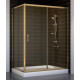 Душевой уголок Vegas Glass ZP+ZPV 140*80 05 05 стекло бронза, 140x80, прямоугольный, двери раздвижные