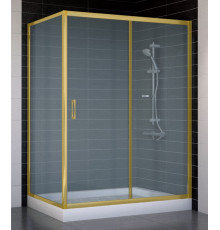 Душевой уголок Vegas Glass ZP+ZPV 140*80 09 10 стекло сатин, 140x80, прямоугольный, двери раздвижные