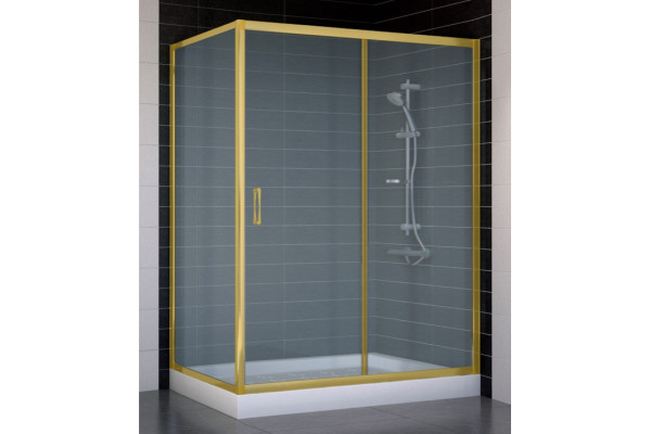 Душевой уголок Vegas Glass ZP+ZPV 140*80 09 10 стекло сатин, 140x80, прямоугольный, двери раздвижные