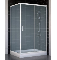 Душевой уголок Vegas Glass ZP+ZPV 110*90 01 10 стекло сатин, 110x90, прямоугольный, двери раздвижные